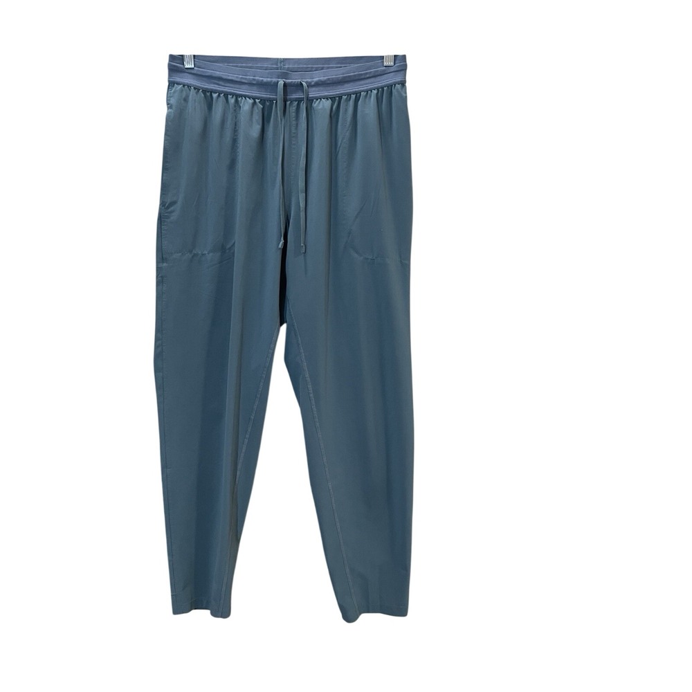 Nike Yoga Dri-FIT Pants Womens Large Blue Gray Tapered Joggers CZ2210-491‎